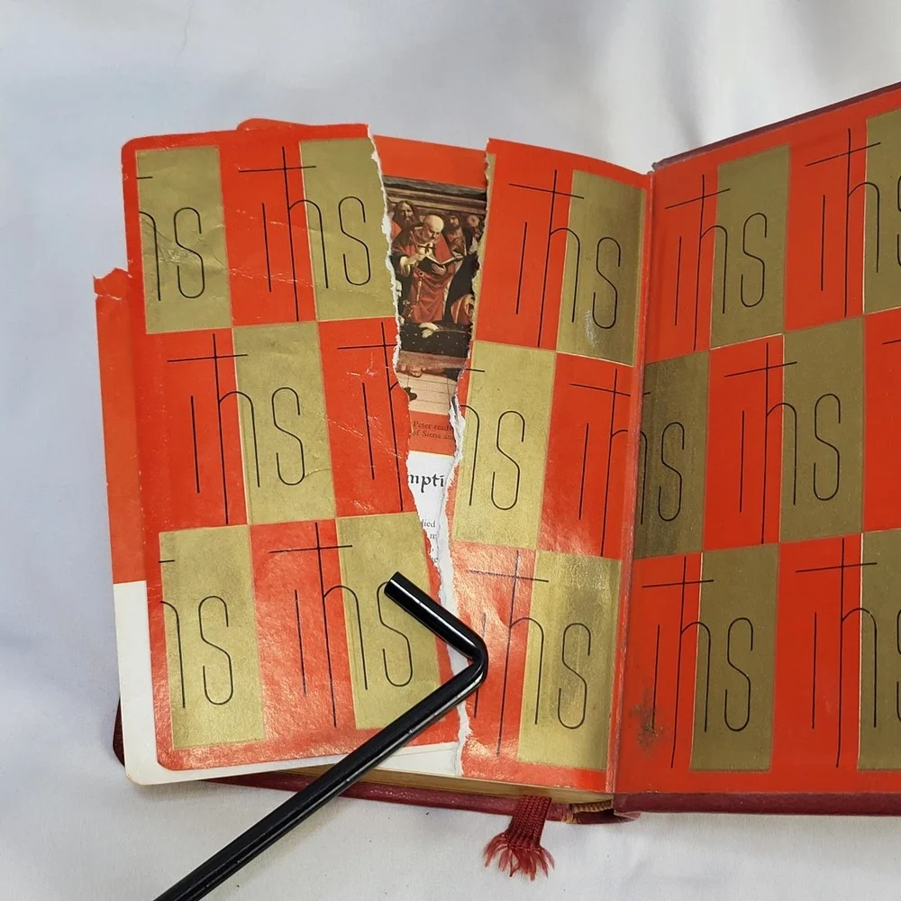 Vintage 1954 The Prayer Book Catholic Press Life of Christ Red Gilt Illustrated